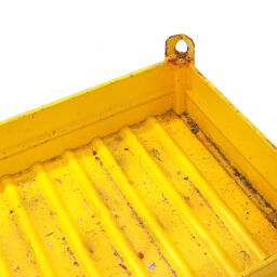 Used steel bins fixed construction stacking box 4 sides