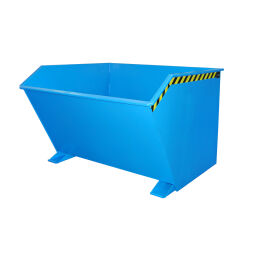 Automatic tilting wood chips container standard construction height incl. sieve