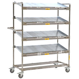 Used shelved trollyes shelved trolley with 4 shelves