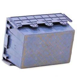 Used stacking box plastic nestable and stackable provided with lid consisting of two parts