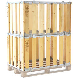 Used pallet stacking frames foldable construction  4-part