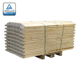 Palettenrahmen für Europaletten aus Holz | 1200 mm x 800 mm | 4 Scharniere | TÜV-zertifiziert | Palettenangebot 108 Stück