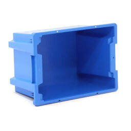 Stacking box plastic nestable and stackable all walls closed