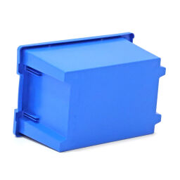 Stacking box plastic nestable and stackable all walls closed