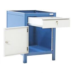 Used workbenches with 1 drawer and 1 cabinet