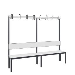 Warehouse cabinets cloakroom bench with coat rack, one-sided