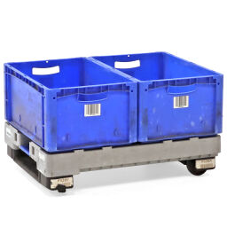 Used carrier euro box roller platform suitable for euro containers 800x600 mm