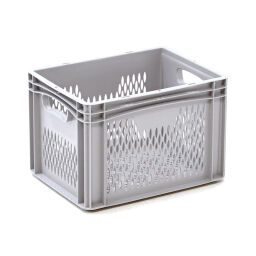 Stacking box plastic stackable walls + floor perforated