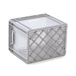 Stacking box plastic stackable walls + floor perforated