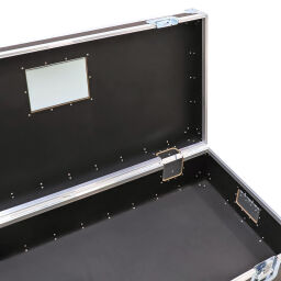 Transportkoffer flightcase mit doppelverschluss und handgriff