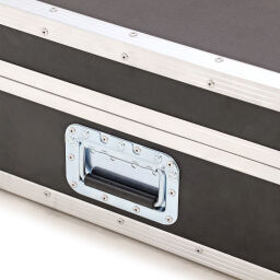 Transportkoffer flightcase met dubbele sluiting en handgreep