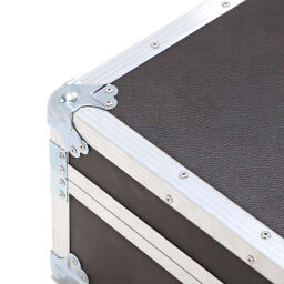 Transportkoffer flightcase mit doppelverschluss und handgriff