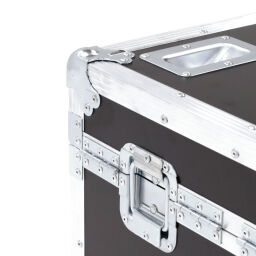 Transportkoffer flightcase met dubbele sluiting en handgrepen