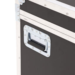 Transportkoffer flightcase met dubbele sluiting en handgrepen