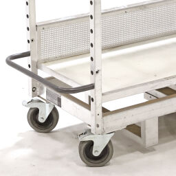 Used order picking trolley with 3 shelves