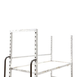 Used order picking trolley with 3 shelves