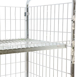 Used order picking trolley with 2 shelves (detachable)