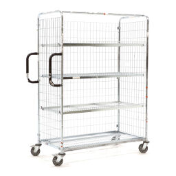 Used order picking trolley 3 adjustable shelves 