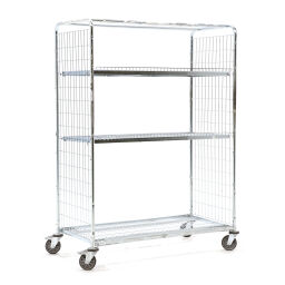 Used order picking trolley with 2 shelves (detachable)