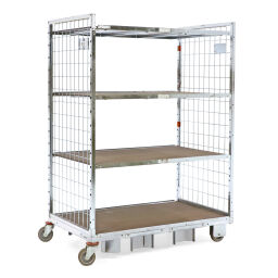 Used shelved trolley with 3 shelves