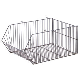 Used metal wire storage basket with grip opening stackable