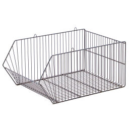 Used wire basket with grip opening stackable