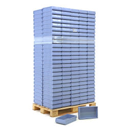 Used storage bin plastic pallet tender stackable