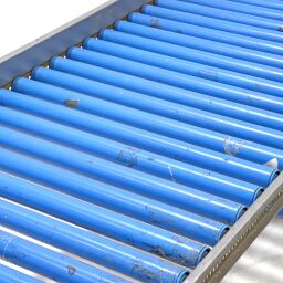 Used roller conveyor with plastic rollers with edge