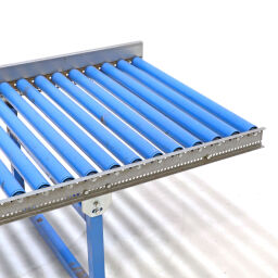 Used roller conveyor with plastic rollers with edge