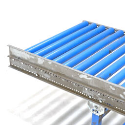 Used roller conveyor with plastic rollers with edge