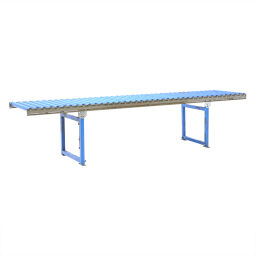Used roller conveyor with plastic rollers without edge