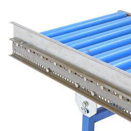 Used roller conveyor with plastic rollers with edge