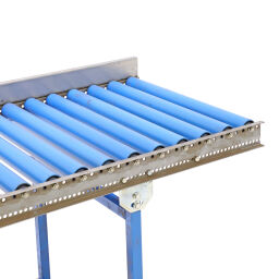 Used roller conveyor with plastic rollers with edge