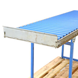 Used roller conveyor with plastic rollers without edge