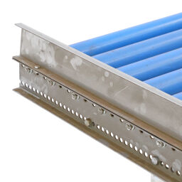 Used roller conveyor with plastic rollers with edge