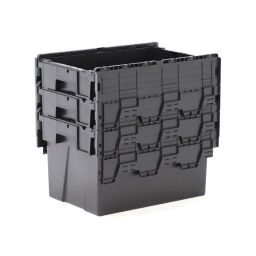 Stapelboxen aus kunststoff nestbar und stapelbar mit 2-teiligem deckel