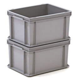 Stacking box plastic stackable all walls closed