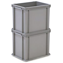 Stacking box plastic stackable all walls closed