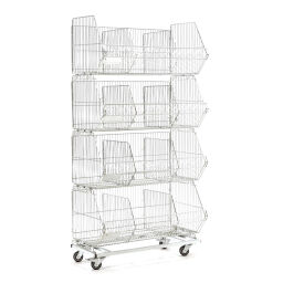 Used wire basket on wheels 4 wire baskets with base