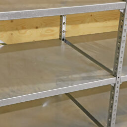 Used static shelving rack complete with accessories