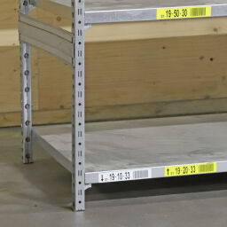 Used static shelving rack complete with accessories