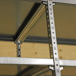 Used static shelving rack complete with accessories