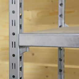 Used static shelving rack complete with accessories