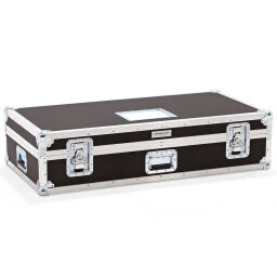 Transport case flightcase with double closure and handle