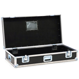 Transportkoffer flightcase met dubbele sluiting en handgreep