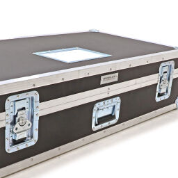 Transportkoffer flightcase met dubbele sluiting en handgreep