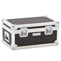 Transportkoffer flightcase mit doppelverschluss und handgriffen