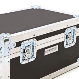 Transportkoffer flightcase mit doppelverschluss und handgriffen