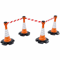 Barriers safety markings unit with red / white chevron / night reflective strip