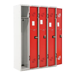 Used warehouse cabinets wardrobe 4 doors (padlock)